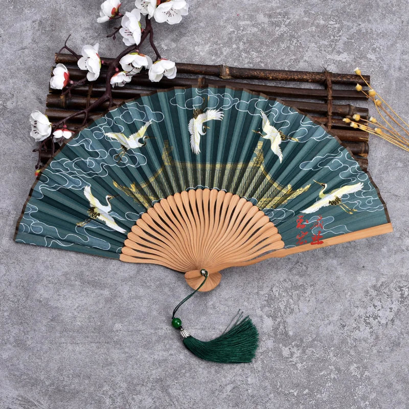 6-Inch Ancient Style Folding Bamboo Fan