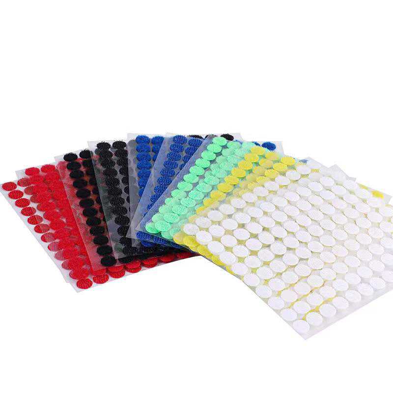Hook and Loop Self Adhesive Dots, Many Shapes and Colors / Scratch