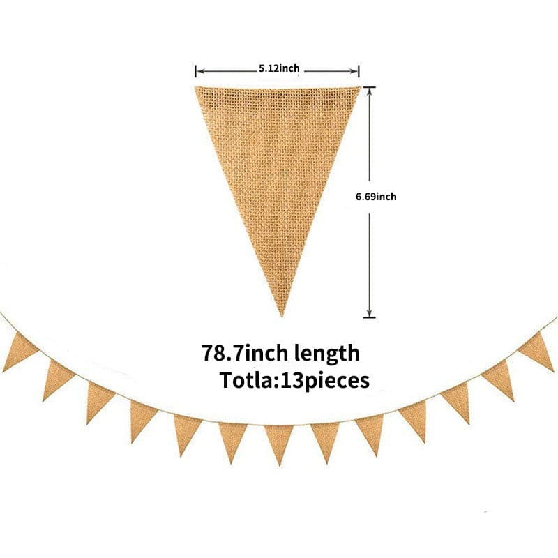 Burlap Banner Wall Pennant for festival decoration which-craft