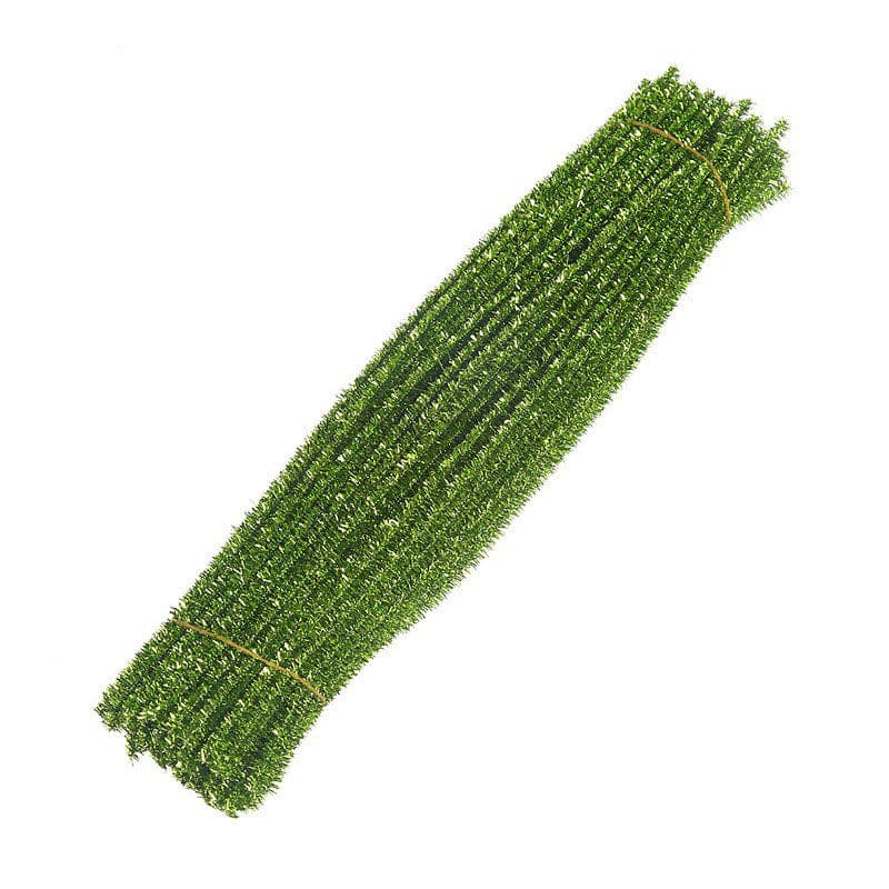 200psc Green Glitter Pipe Cleaners, Glitter Chenille Stems, Pipe