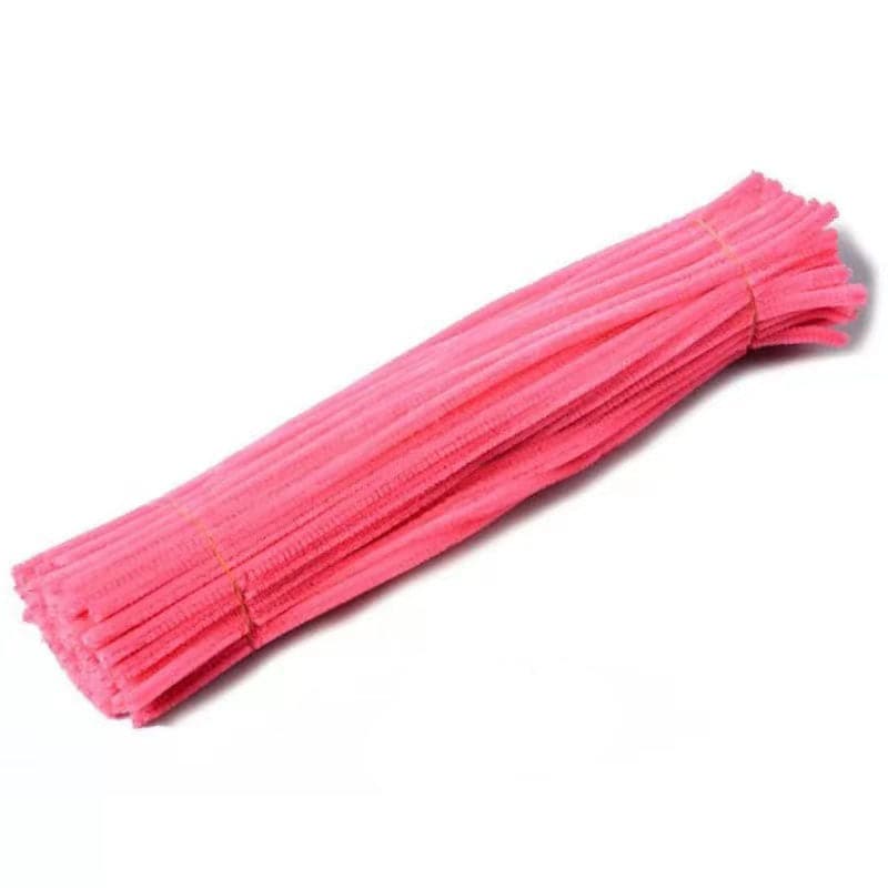 Just Artifacts Chenille Stem Pipe Cleaners for Arts and Crafts (100pcs, Red)  