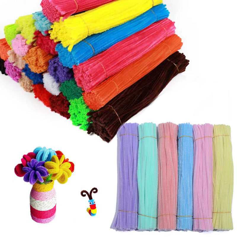 Chenille pipe cleaners,Chenille Stems for DIY art and craft 100pcs which-craft