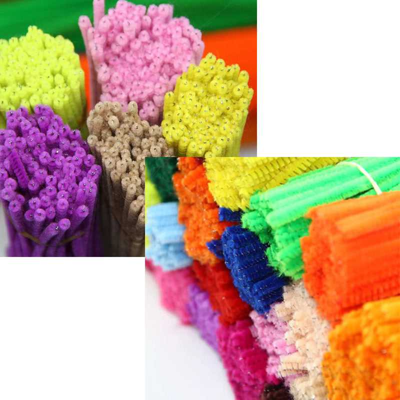 Pipe Cleaners Craft Supplies 100 Pcs 10 Colors Chenille Stems Pipe Cleaners  Craft Pipe Cleaners Bulk Pipe Cleaner for Arts,Craft Projects or