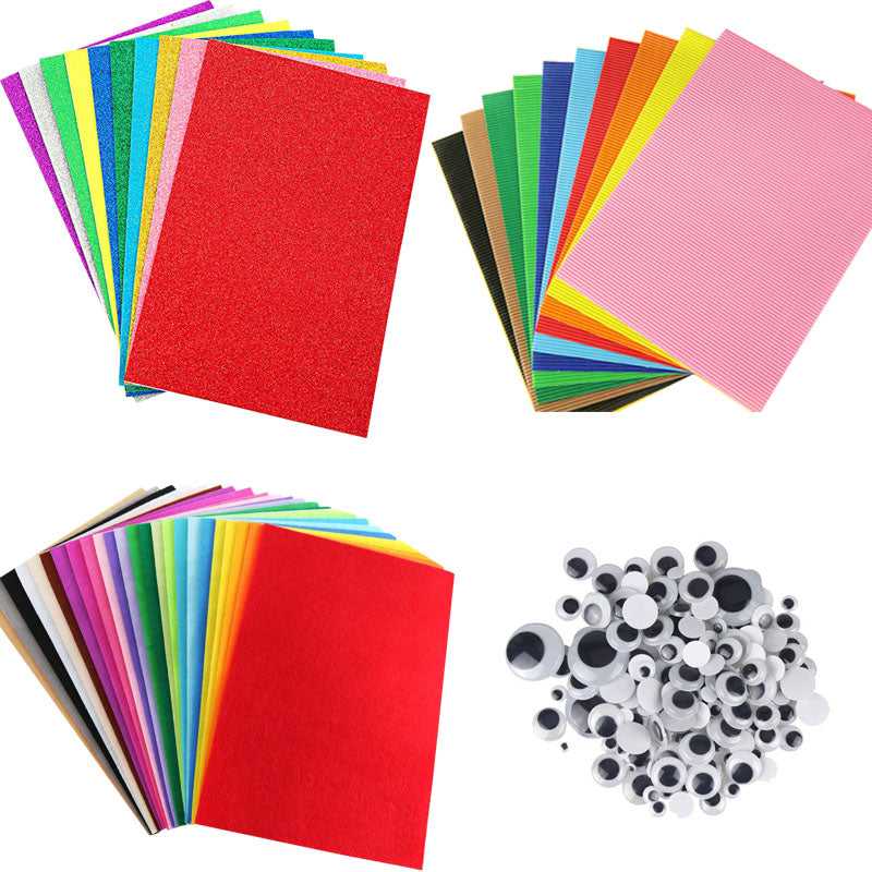 Craft paper kits adhesive paper sheets, wiggle eyes for kids craft which-craft