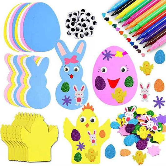 DIY easter eggs set for Kids eva Easter egg for decoration which-craft