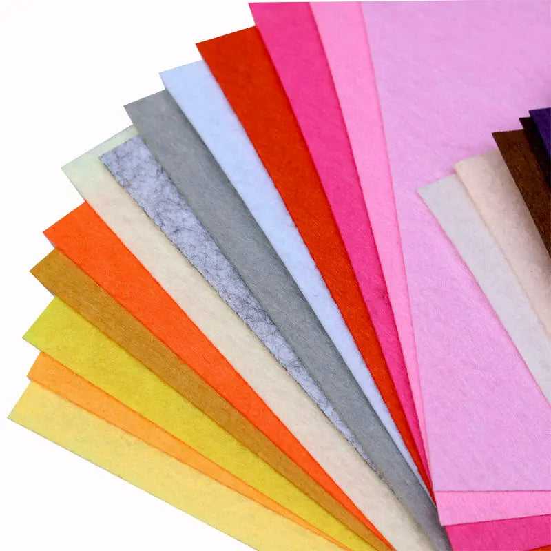 Felt Fabric Sheet Assorted Color  DIY Craft Squares Nonwoven 1mm Thick which-craft