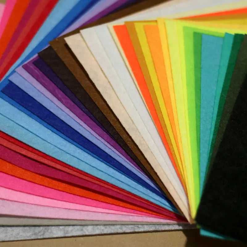 Felt Fabric Sheet Assorted Color  DIY Craft Squares Nonwoven 1mm Thick which-craft