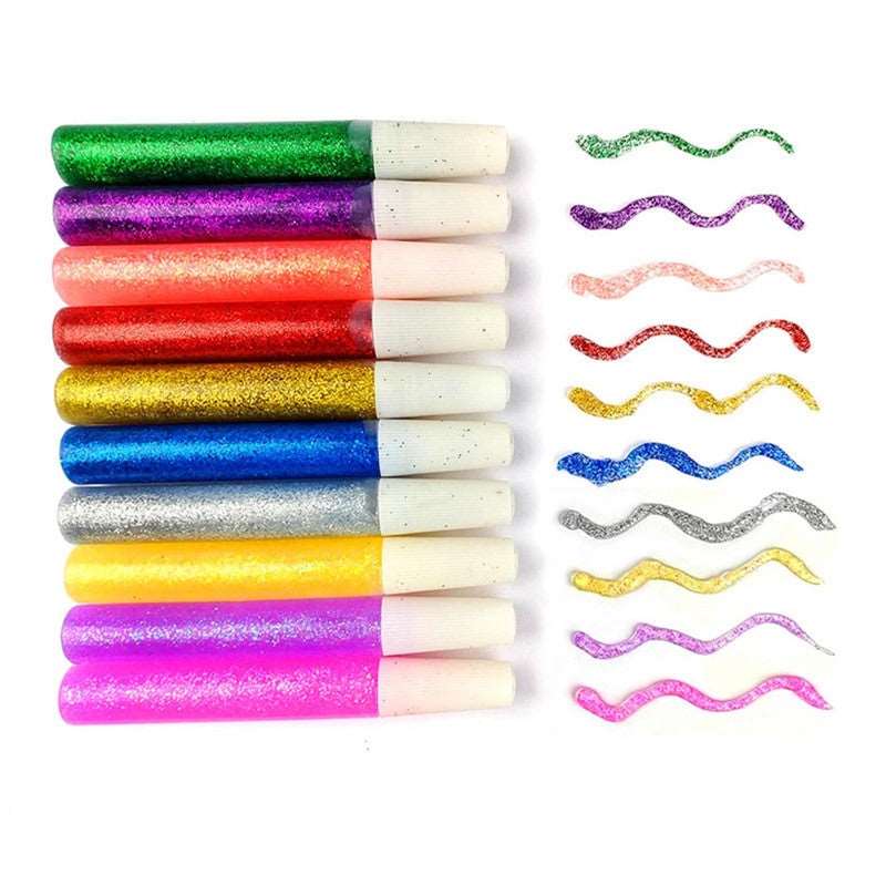 Glitter pen glitter glue flash glue 6pcs which-craft