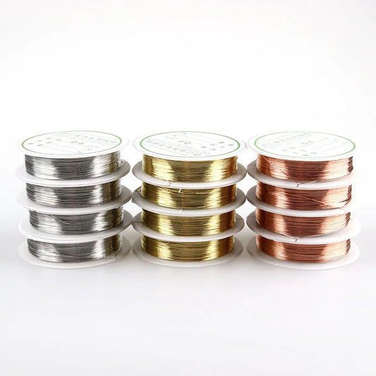 DIY Jewelry Material 0.2mm/0.3mm/0.4mm Beading Copper Wire for Beads & Bead Assortments