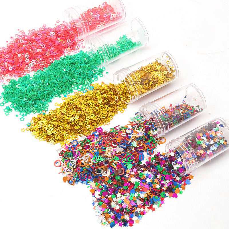 Holographic Powder Glitters for DIY craft 12bottle/set which-craft