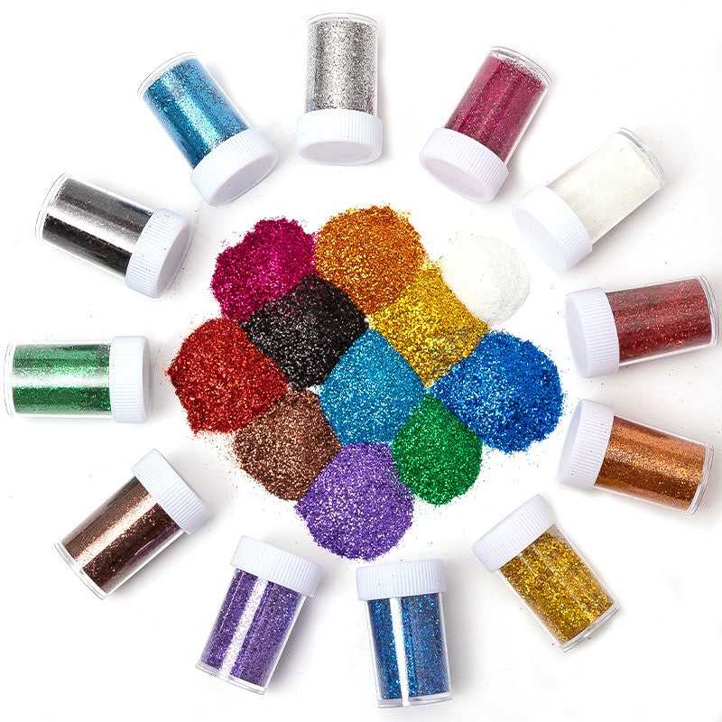 Holographic Powder Glitters for DIY craft 12bottle/set which-craft