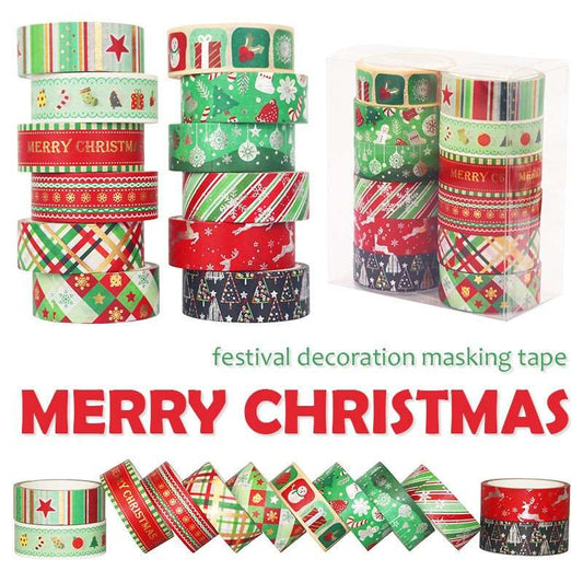 Masking tape for decoration washi tape christmas decor tape 12rolls which-craft