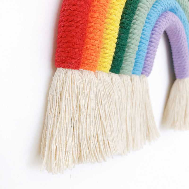 Rainbow wall hanging wall art nursery decor yarn craft which-craft