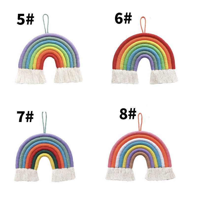 Rainbow wall hanging wall art nursery decor yarn craft which-craft