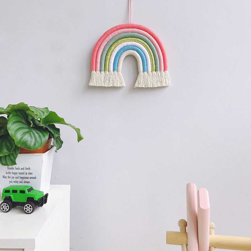 Rainbow wall hanging wall art nursery decor yarn craft which-craft