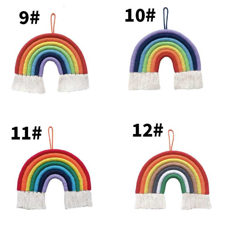 Rainbow wall hanging wall art nursery decor yarn craft which-craft