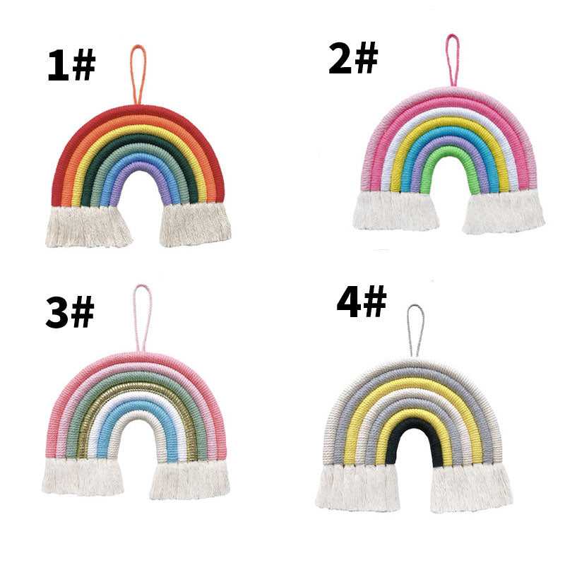 Rainbow wall hanging wall art nursery decor yarn craft which-craft