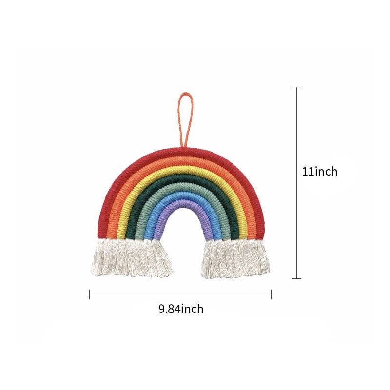 Rainbow wall hanging wall art nursery decor yarn craft which-craft