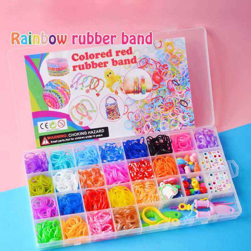 Loom Rubber Bands Colored Rubber Bands Bracelet Making Kit Loom Bracelet  Making Kit for Kids,Rubber Band Bracelet Kit