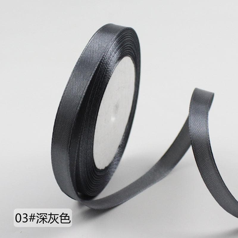 Satin ribbon Black ribbon for party and festival decoration which-craft