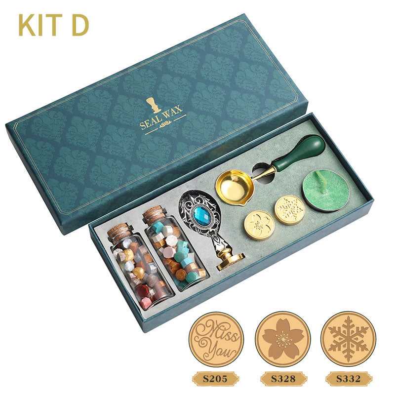 Sealing Wax kit for festival gift,wax seal stamp which-craft