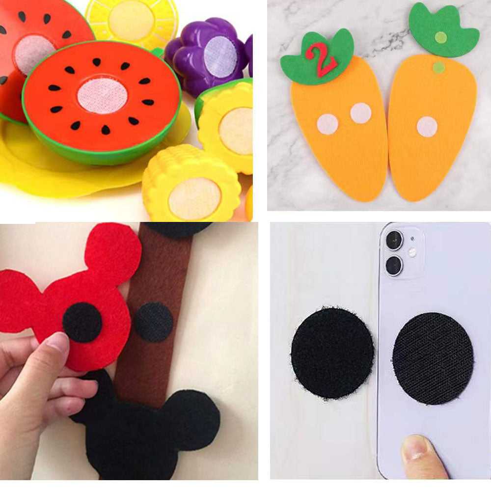 Self-adhesive dot,Hook & Loop Dots with Waterproof Sticky Glue Coins Tapes magic stick diamater10-20mm which-craft