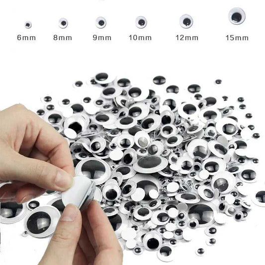 wiggle eyes stickers googly eyes for diy craft with self-adhesive which-craft