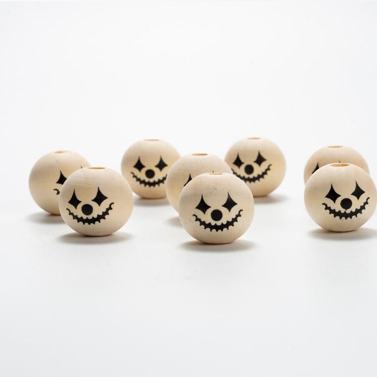 wood beads for halloween printing wooden beads 25pcs/bag which-craft