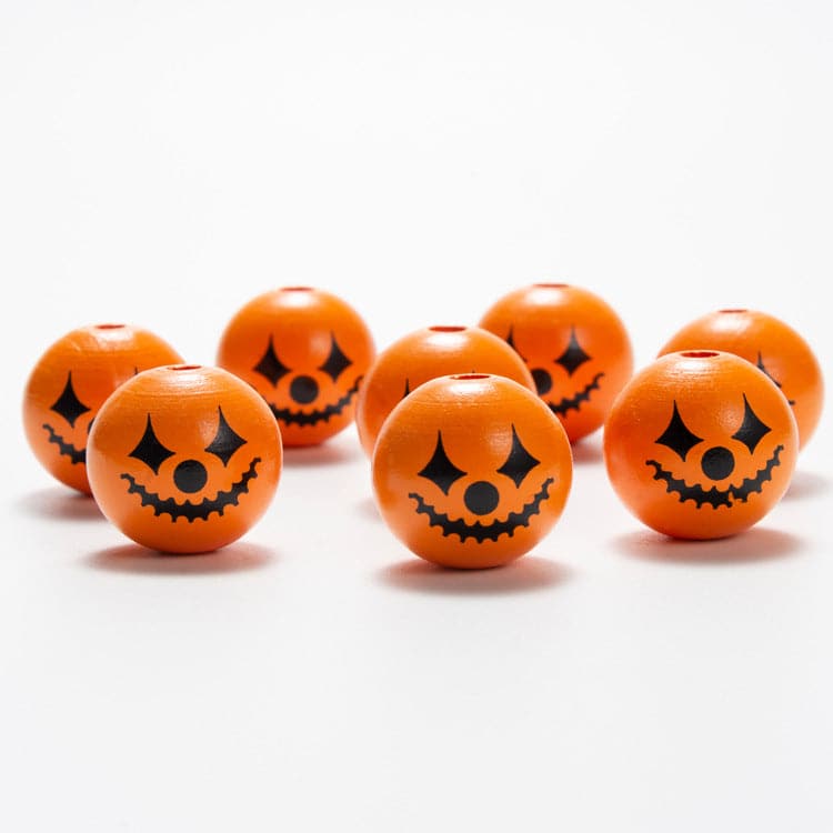 wood beads for halloween printing wooden beads 25pcs/bag which-craft